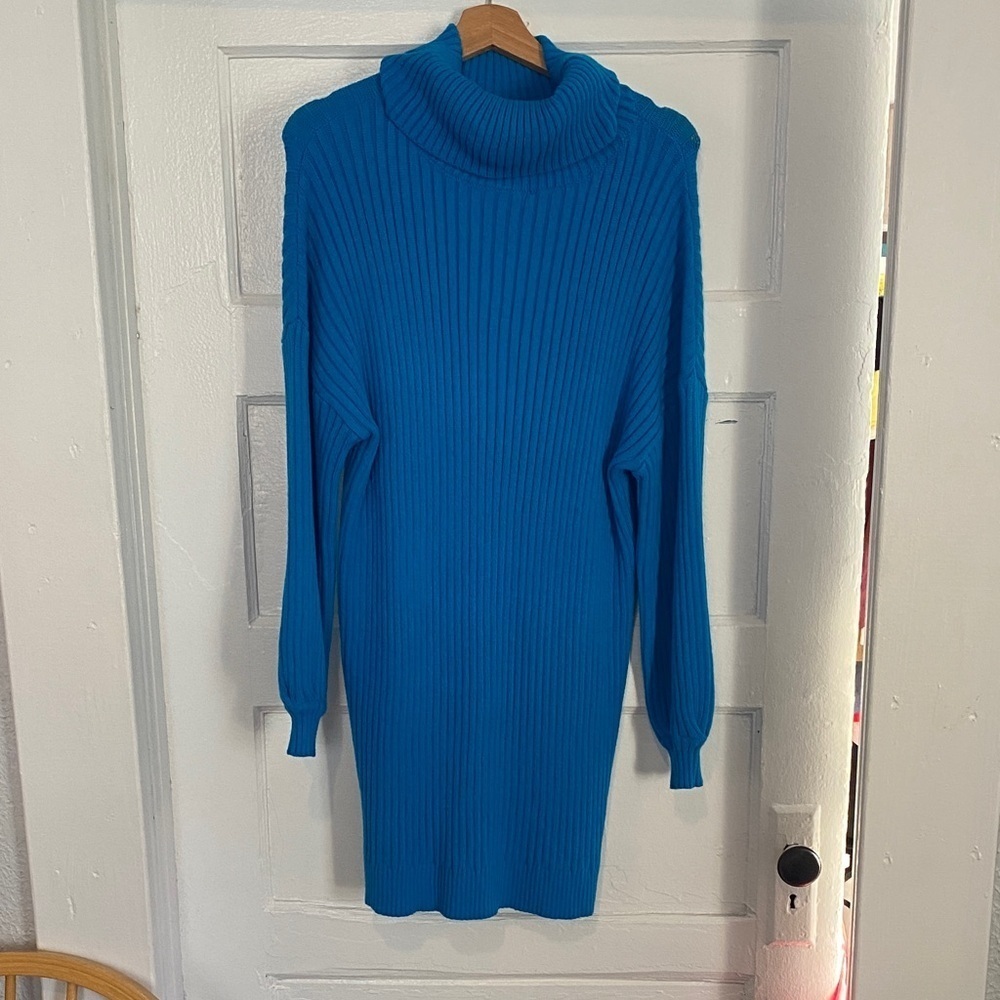 Amazon Vibrant Blue Sweater Dress